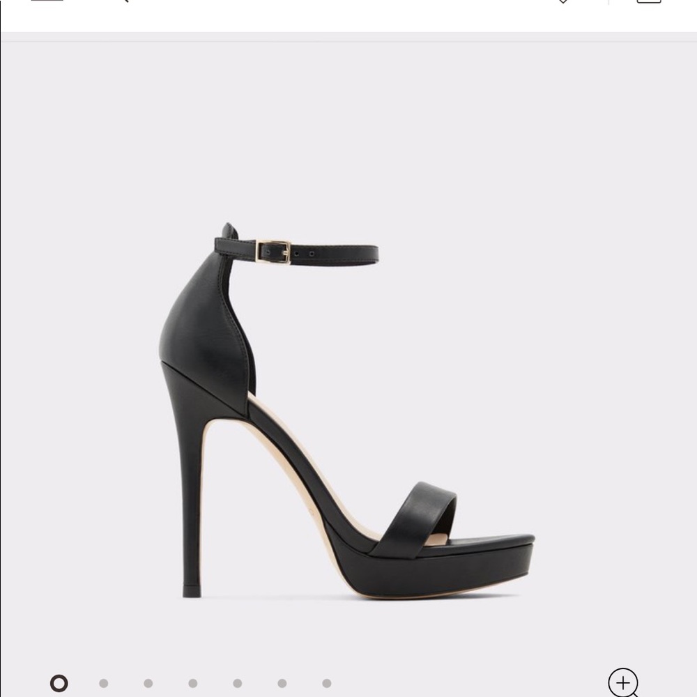 BLACK HIGH HEEL SANDALS WITH SMALL PLATFORM
